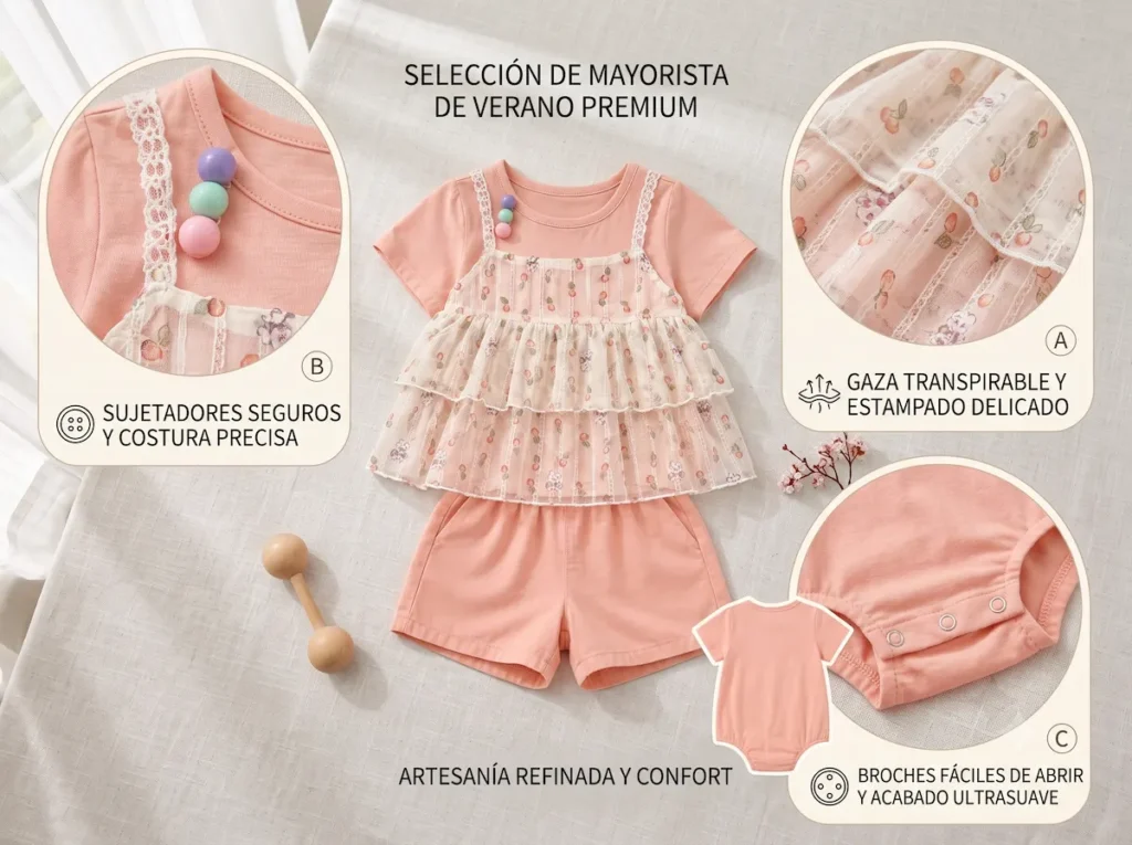 Ropa de bebé al por mayor ligera y cómoda